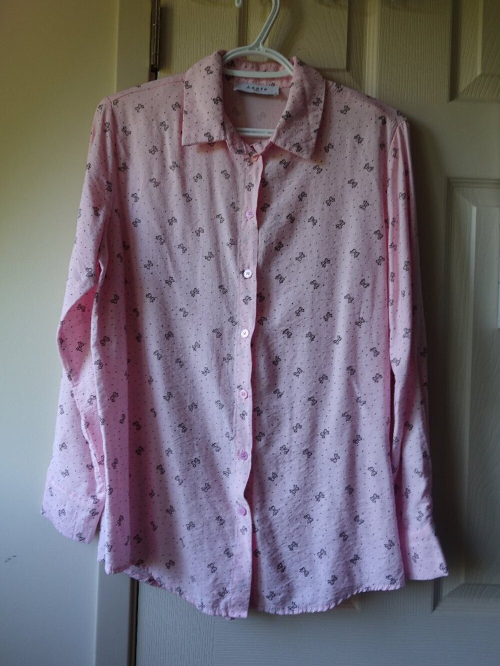 Pink Printed Button-Down Shirt by axara